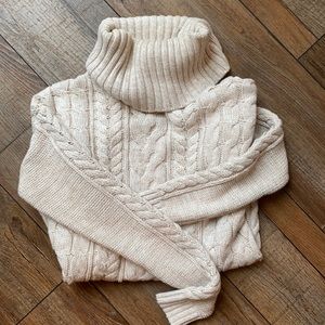 Cozy cotton cable knit sweater